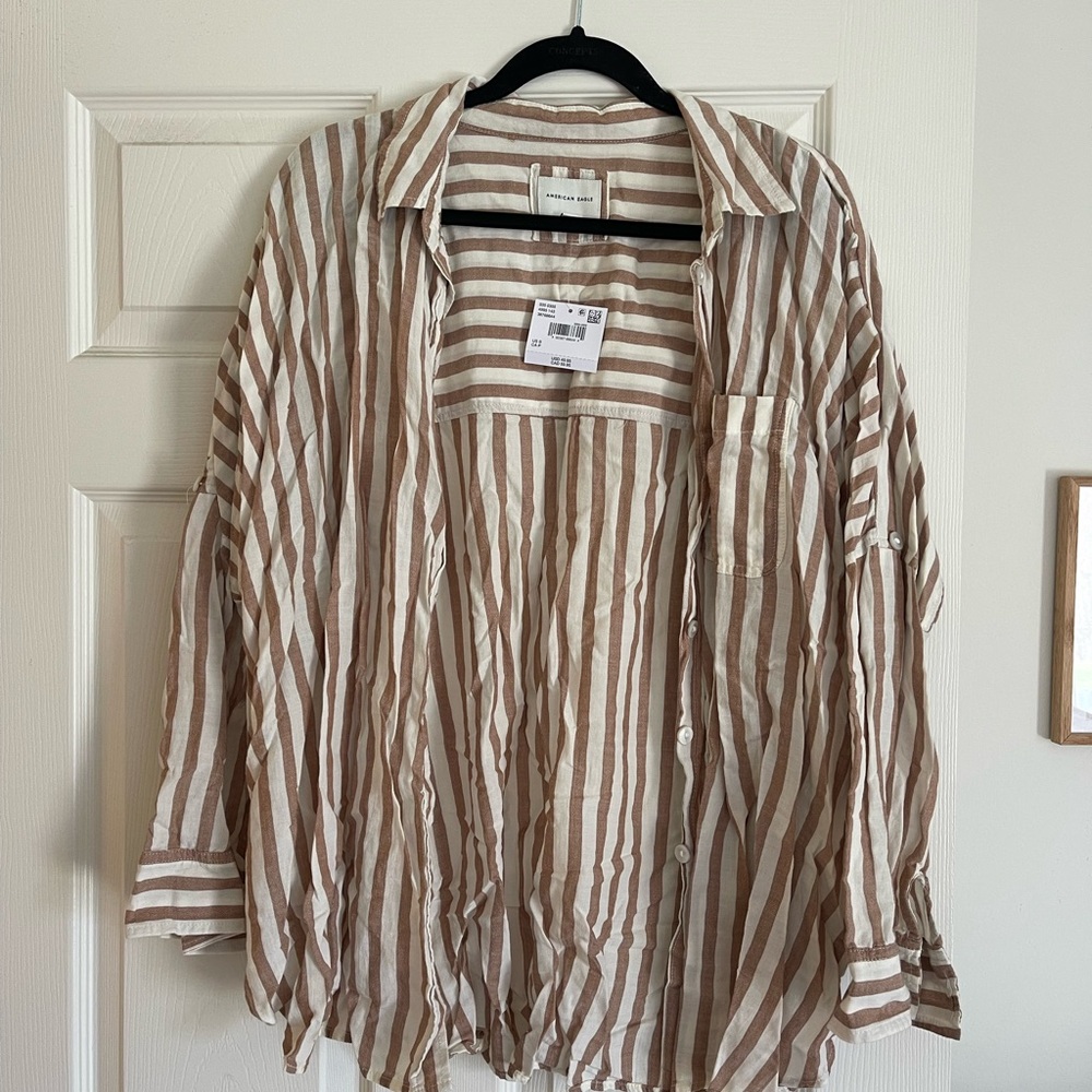 Aerie Striped Button-Up Shirt